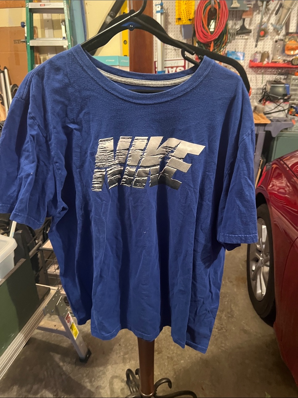 Nike Blue Short Sleeve Tee with Silver Graphic